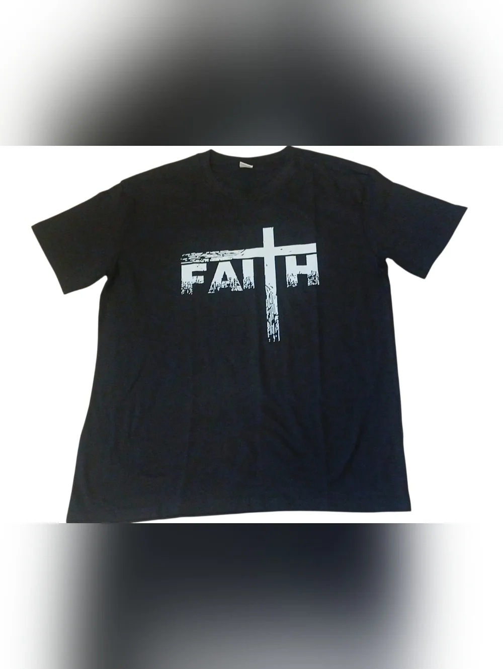 Access - NWOT, Men's Black Short Sleeve Christian Tee Shirt, Crew Neck, Size Lg. - Picture 4 of 9